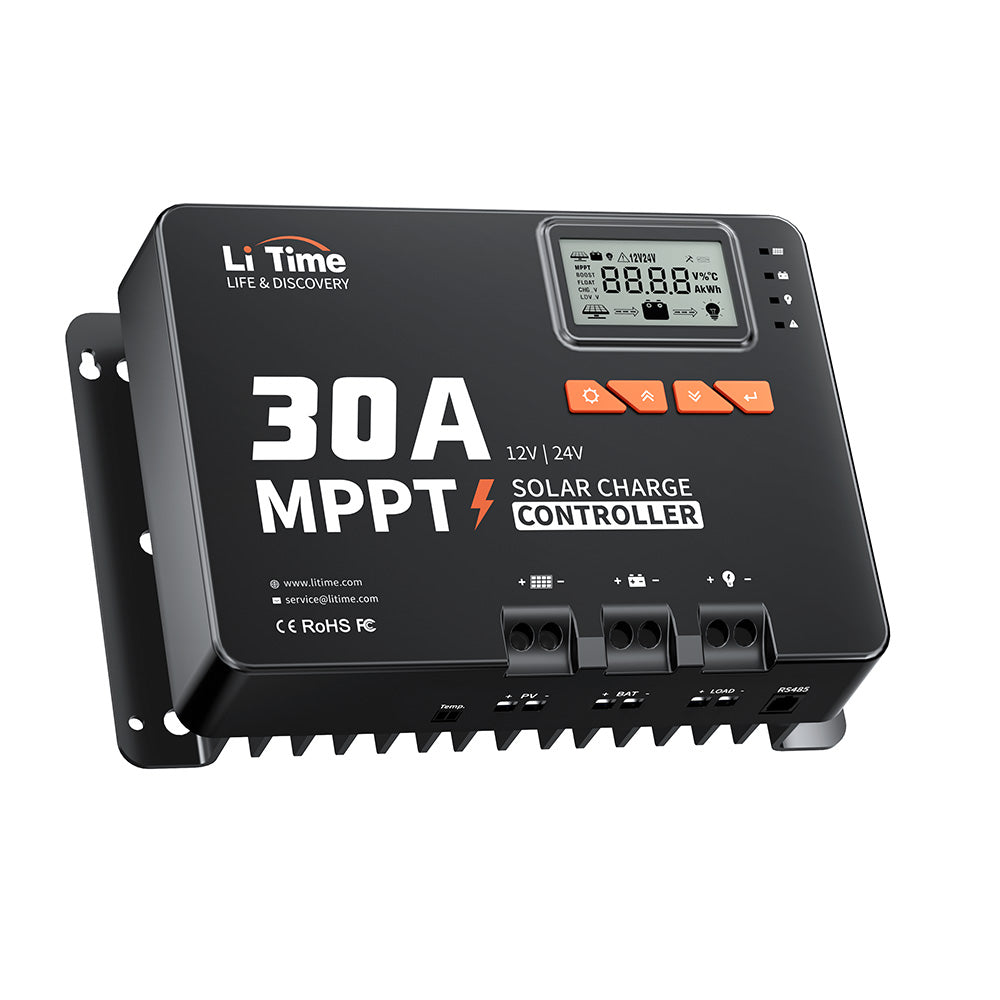 Litime 30A MPPTソーラーチャージャーコントローラー LiTime 30A MPPT 12V/24V Solar Charge Controller Bluetooth