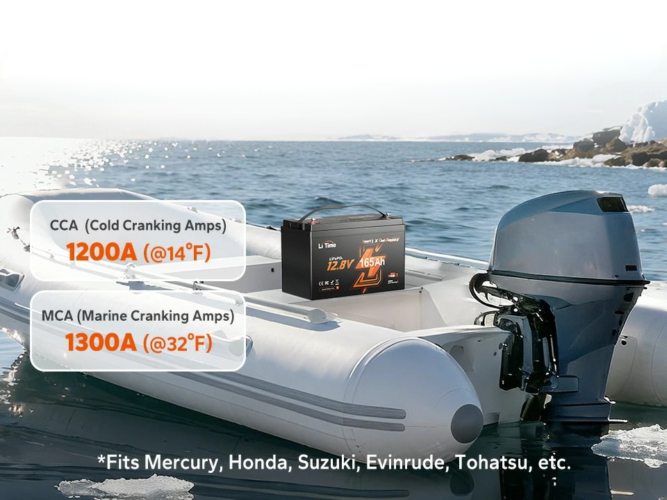 12V 165Ah Dual Purpose Marine Battery Bluetooth