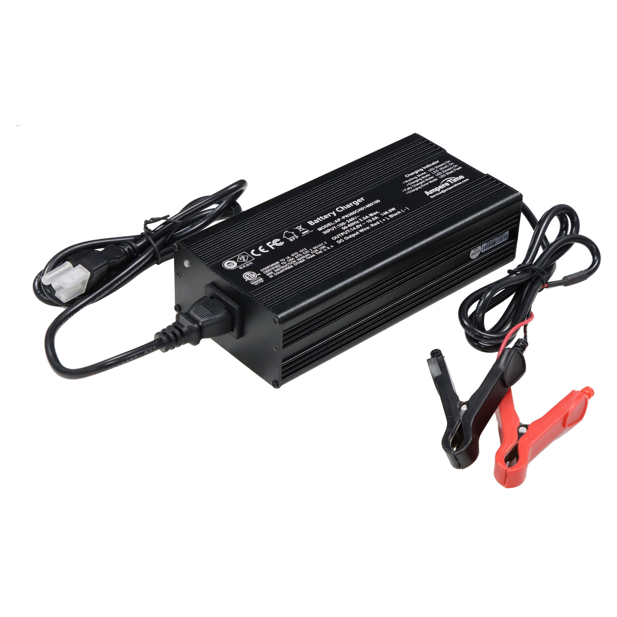 Ampere Time 14.6V 10A Dedicated LiFePO4 Battery Charger – LiTime-CA