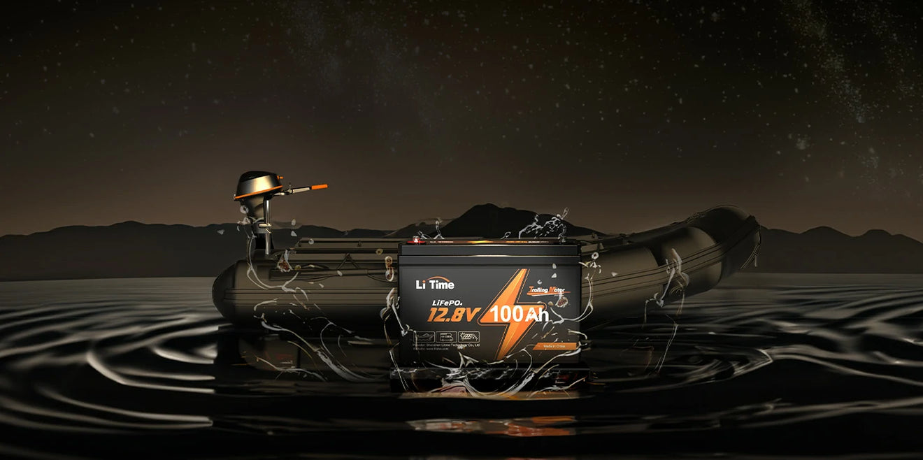 LiTime canada new arrival- 12V 100Ah OBM Lithium Marine Electric Boat Battery