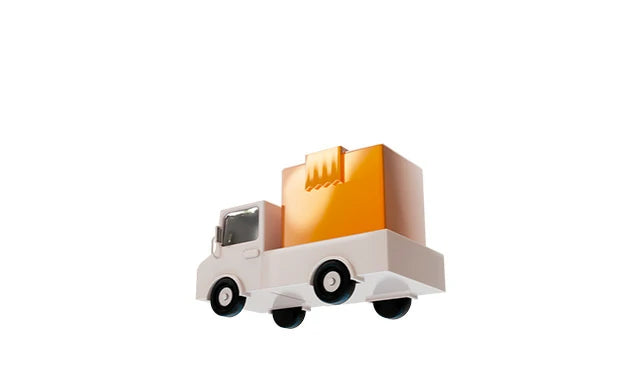 A stylized icon of a delivery truck, representing the benefit of free shipping and fast delivery