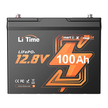 12v 100ah group24 smart lifepo4 battery