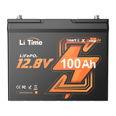 12v 100ah group24 smart lifepo4 battery