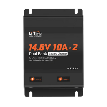 12v 10a 2 bank lifepo4 battery charger