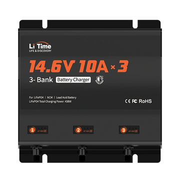 12v 10a 3 bank lifepo4 battery charger
