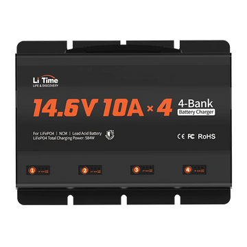 12v 10a 4 bank lifepo4 battery charger