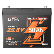 LiTime 24V 50Ah lithium bluetooth battery for trolling motor