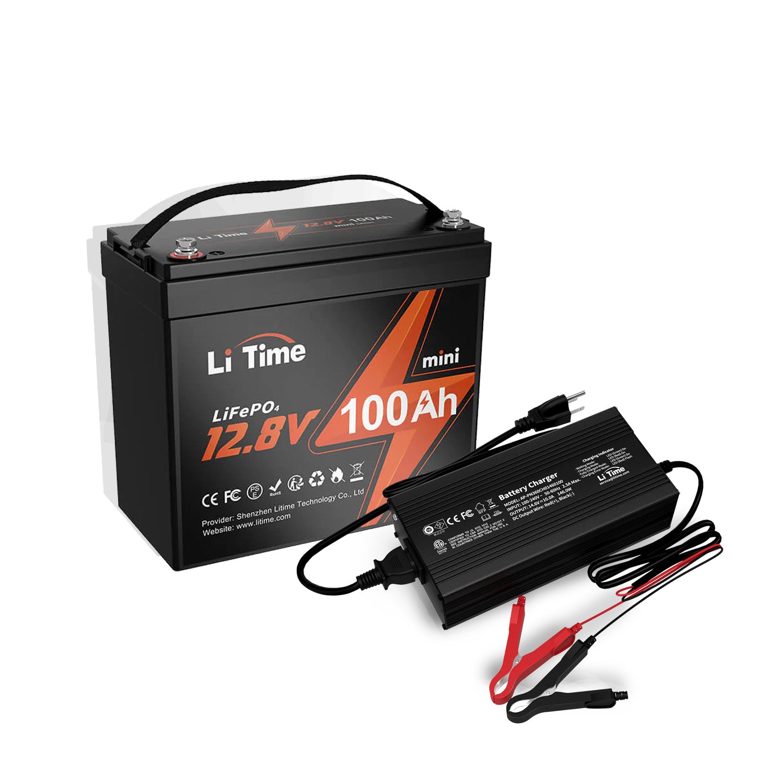 LiTime 12V 100Ah Mini LiFePO4 Lithium Battery
