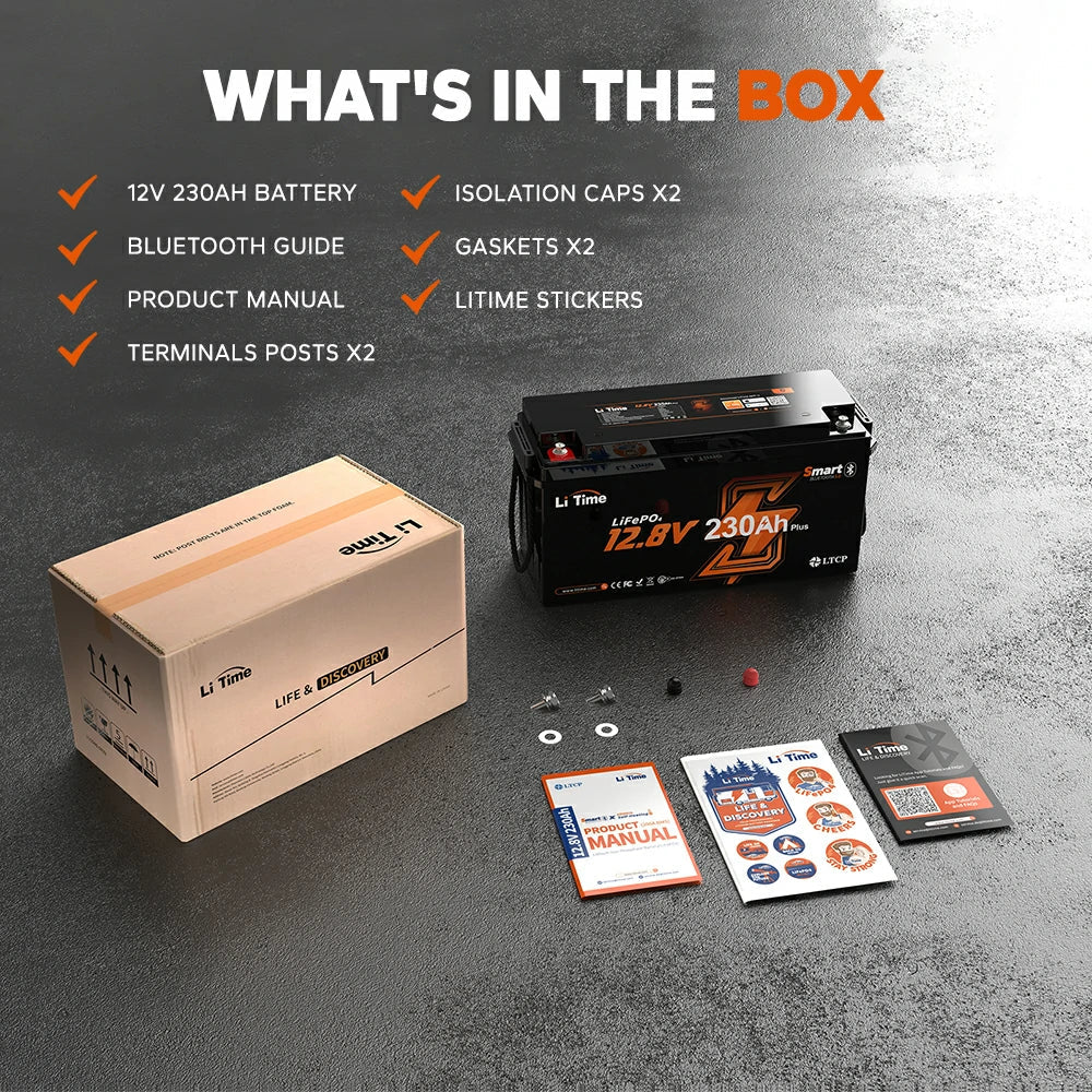 ✅Used✅LiTime 12V 230Ah Bluetooth Lithium RV Battery
