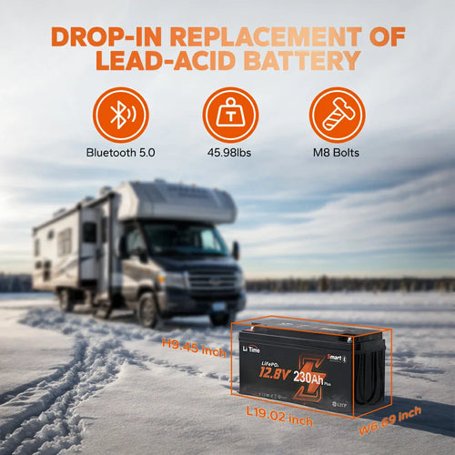 LiTime 12V 230Ah Bluetooth Lithium RV Battery