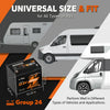 LiTime 12V 100Ah Group 24 Bluetooth Lithium Battery with Self Heating