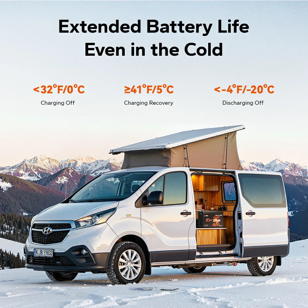 LiTime 12V 320Ah Mini Bluetooth Lithium Battery for RV and Marine