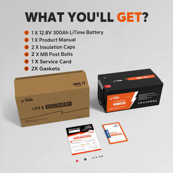 LiTime 12V 300Ah Lithium Battery