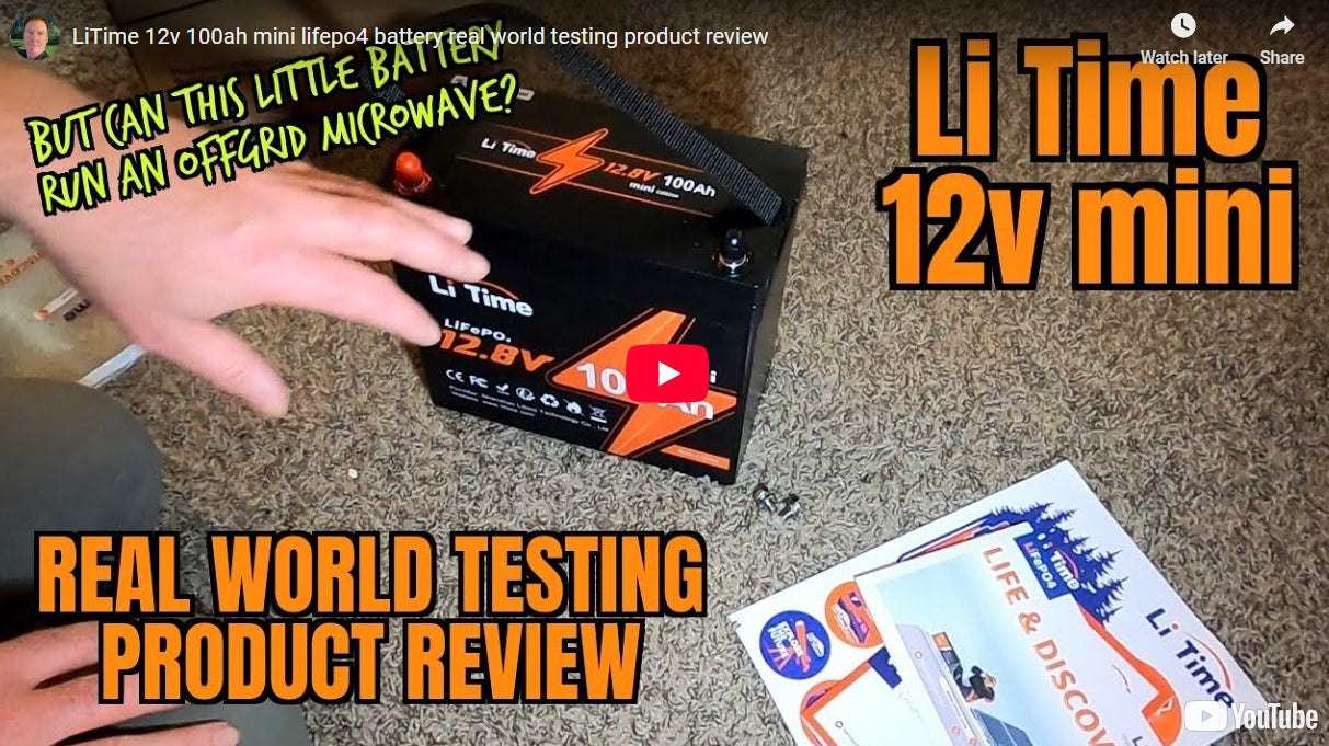 LiTime 12v 100ah mini lifepo4 battery real world testing product review