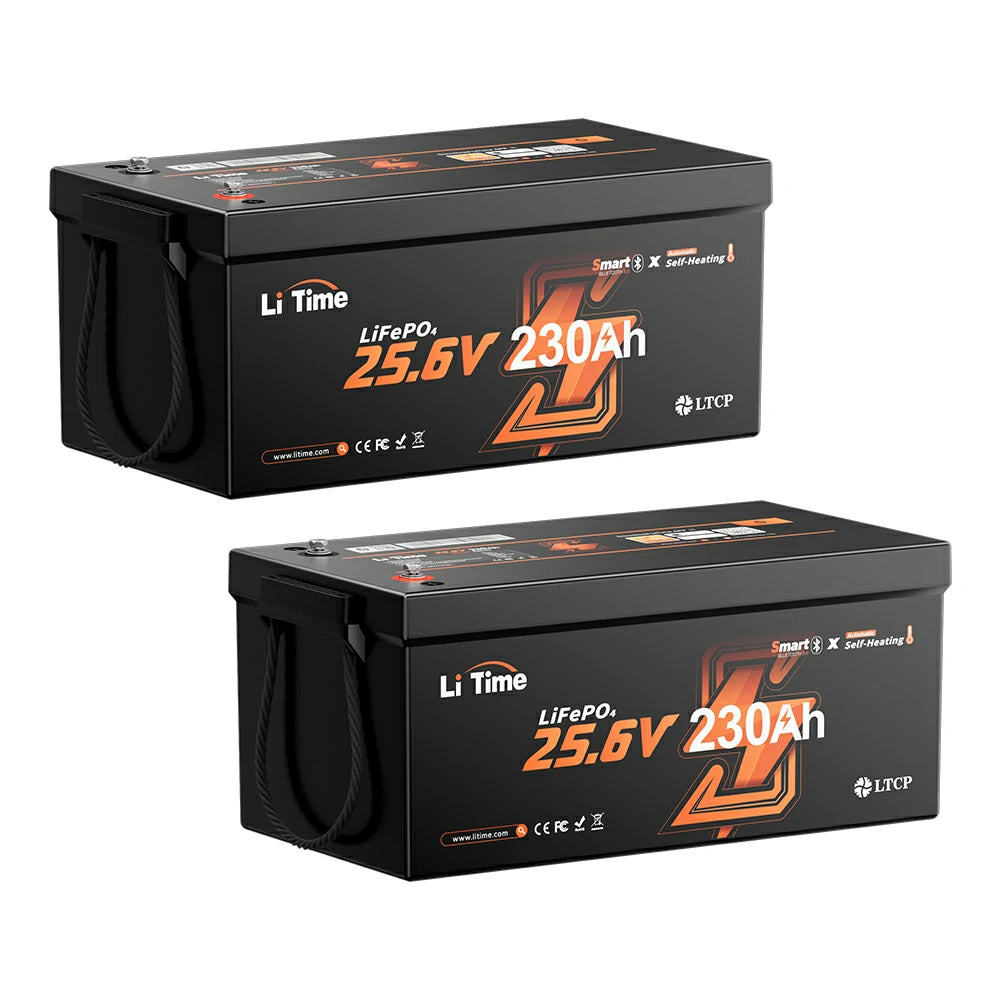 LiTime 24V 230Ah Dual-Mode Self Heating Bluetooth Lithium Battery for RV and Off-Grid