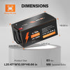 dimension 8d size of litime  24 volt 200ah lithium battery (8.66*20.47*10.59) 