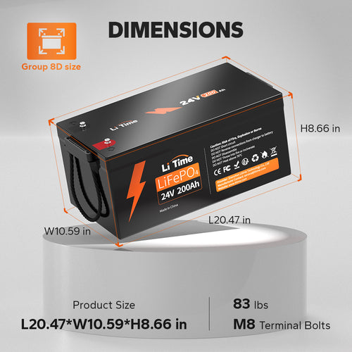 LiTime 24V 200Ah Lithium Battery