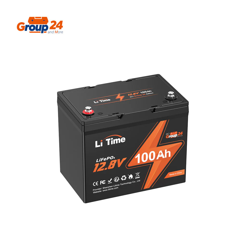 LiTime 12V 100Ah Group 24 Lithium Battery