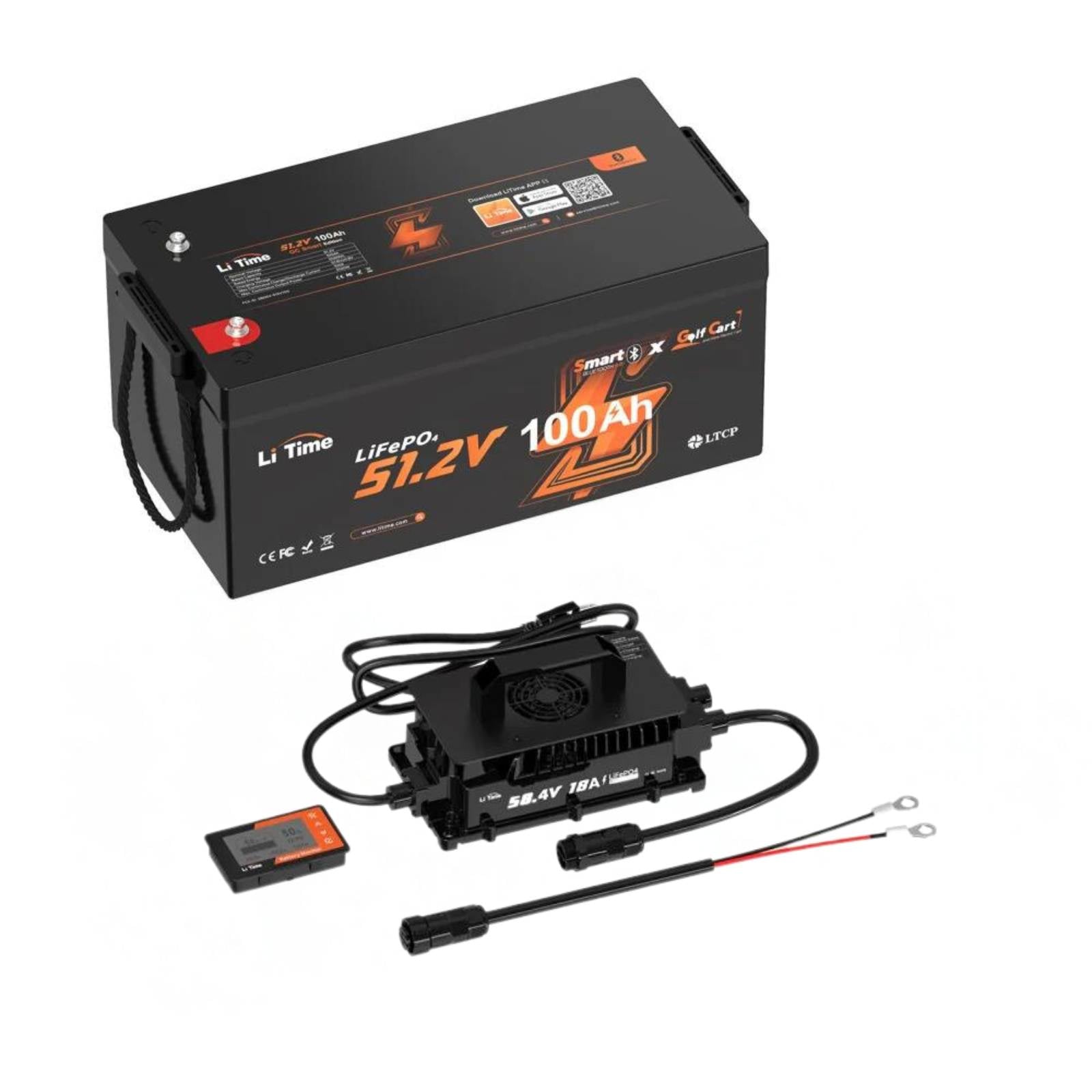 LiTime 48V 100Ah Golf Cart Bluetooth Lithium Battery