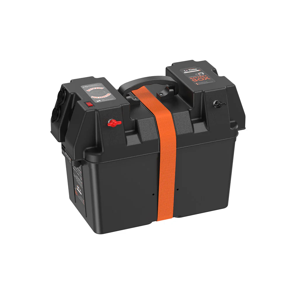 LiTime Group 24/27 / 31 Marine Battery Box, Built-in Voltmeter