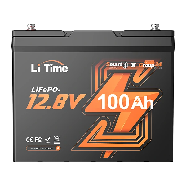 12v 100ah group24 smart lifepo4 battery