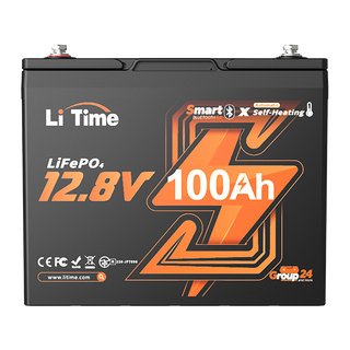 12v 100ah self heating smart group 24 lifepo4 battery