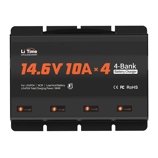 12v 10a 4 bank lifepo4 battery charger