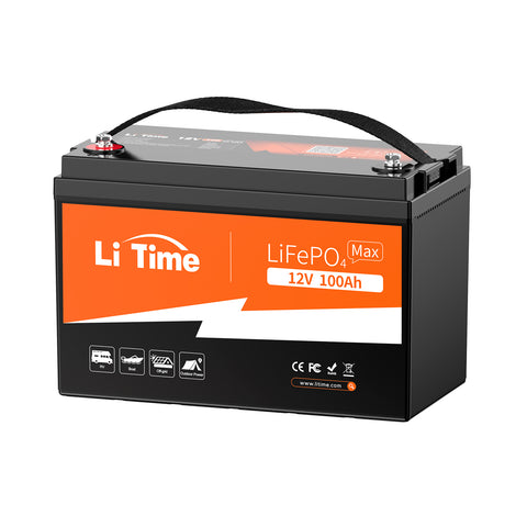 LiTime 12V 100Ah Max LiFePO4 Lithium Deep Cycle Battery