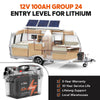 Advantages of lithium battery 12V 100Ah group24 