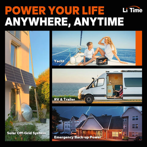 LiTime 12V 100Ah LiFePO4 Lithium Deep Cycle Battery anywhere anytime