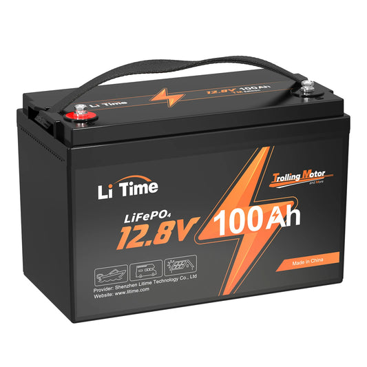 LiTime 12V 100Ah TM LiFePO4 Battery, Low-Temp Protection for Trolling Motors 1600