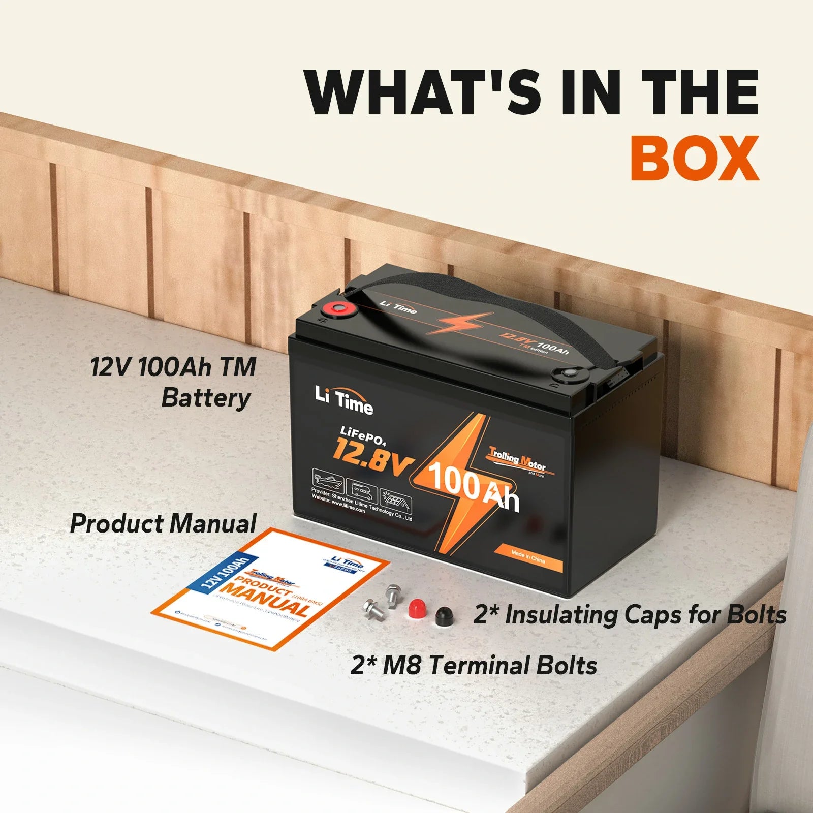 litime12v 100ah TM lithium battery box