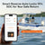 LiTime app managing 15 percent smart reserve power for emergency outboard starting