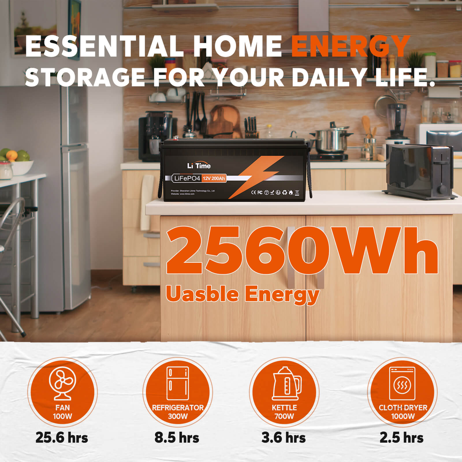 ✅Used✅LiTime 12V 200Ah LiFePO4 Lithium Battery