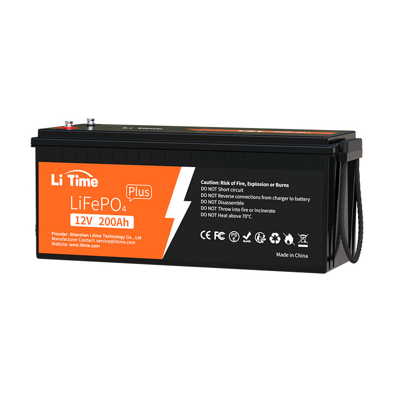 LiTime 12V 200Ah Plus LiFePO4 Lithium Battery, Build-in 200A BMS