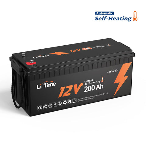 ✅Used✅LiTime 12V 200Ah Self-Heating LiFePO4 Lithium Battery with 100A BMS, Low Temperature Protection