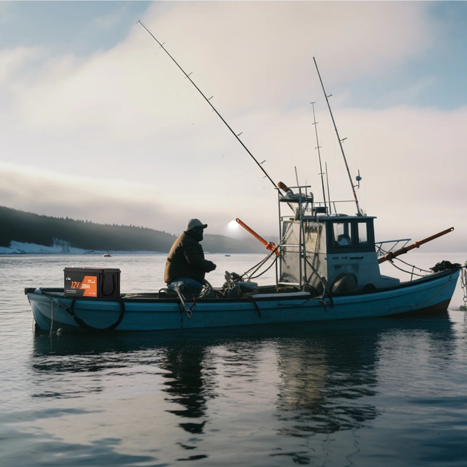 LiTime 12V 200Ah Self-Heating LiFePO4 Lithium Battery fishing