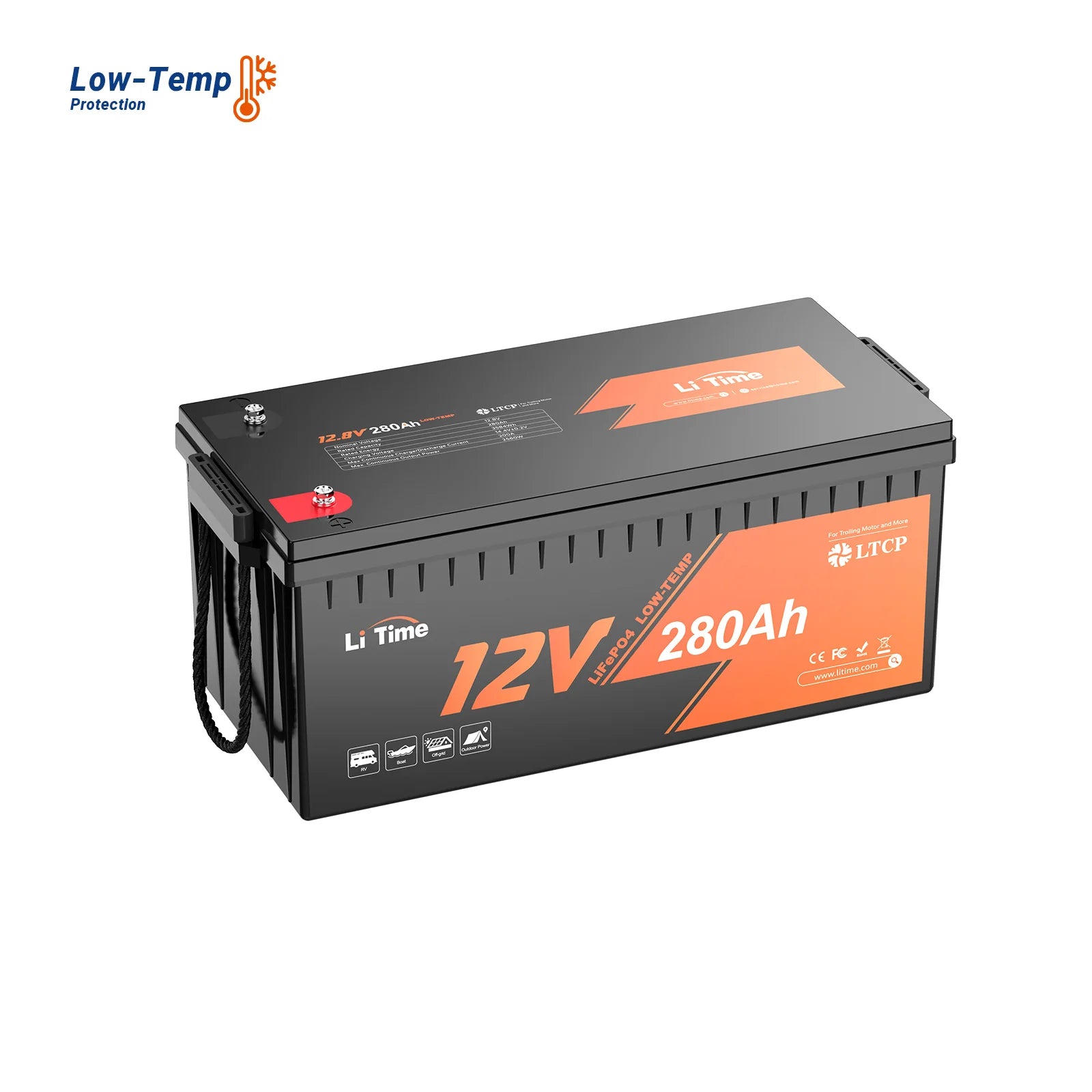 LiTime 12V 280Ah Plus Low-Temp Protection LiFePO4 Battery