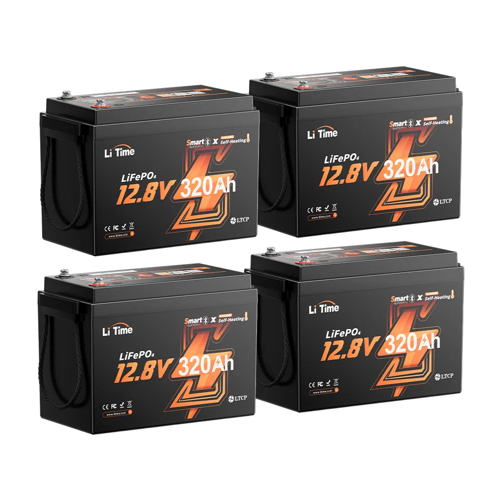 LiTime 12V 320Ah Mini Self-Heating Bluetooth Lithium Battery for RV and Off-Grid