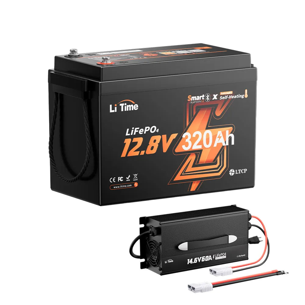LiTime 12V 320Ah Mini Self-Heating Bluetooth Lithium Battery for RV and Off-Grid