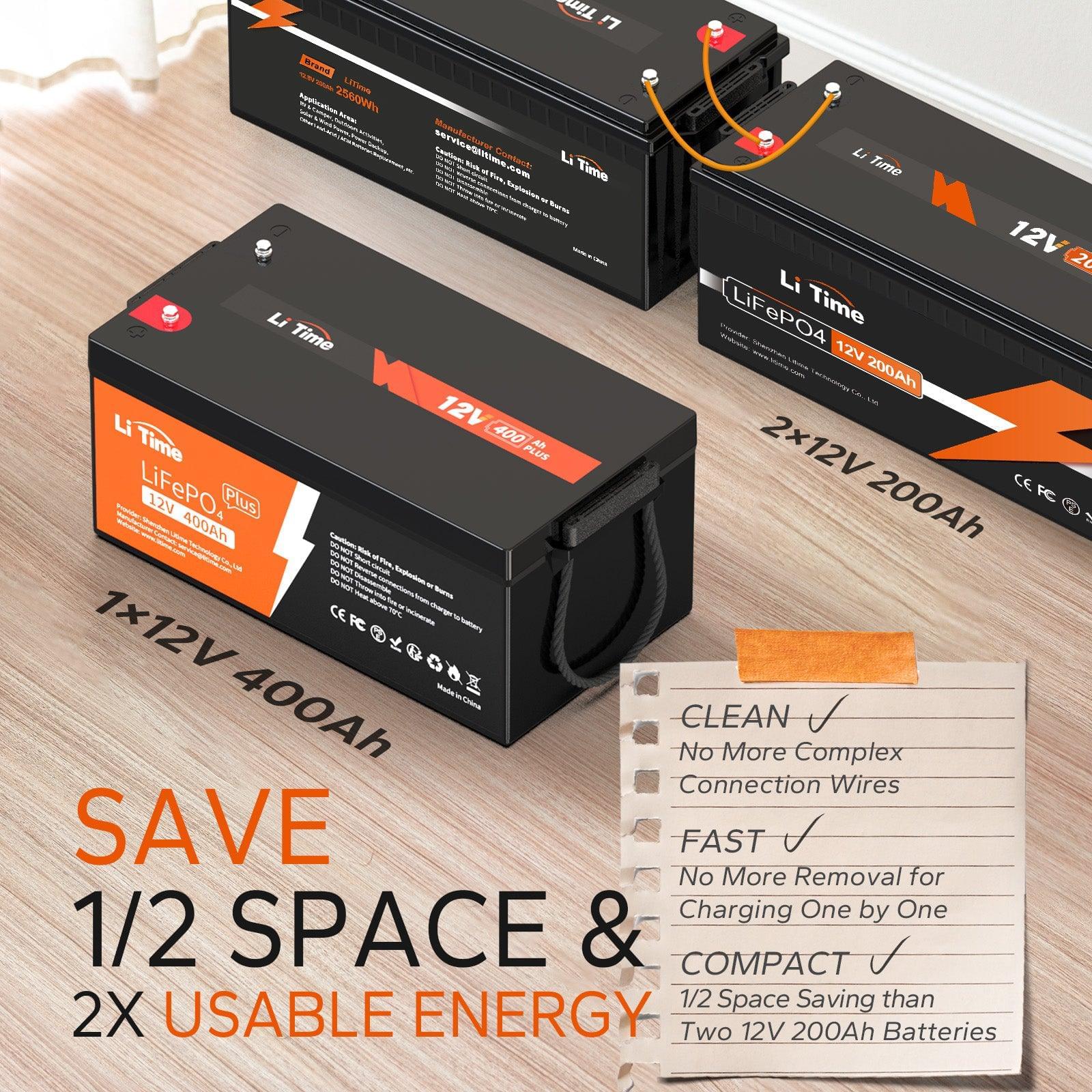 litime 12v 400ah lithium battery 2x usable energy