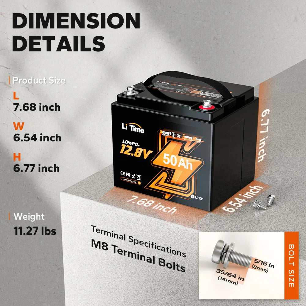 ✅Like New✅12V 50Ah Bluetooth Lithium Battery for Trolling Motor