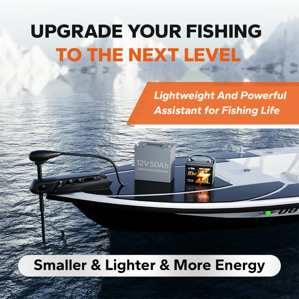 ✅Like New✅12V 50Ah Bluetooth Lithium Battery for Trolling Motor
