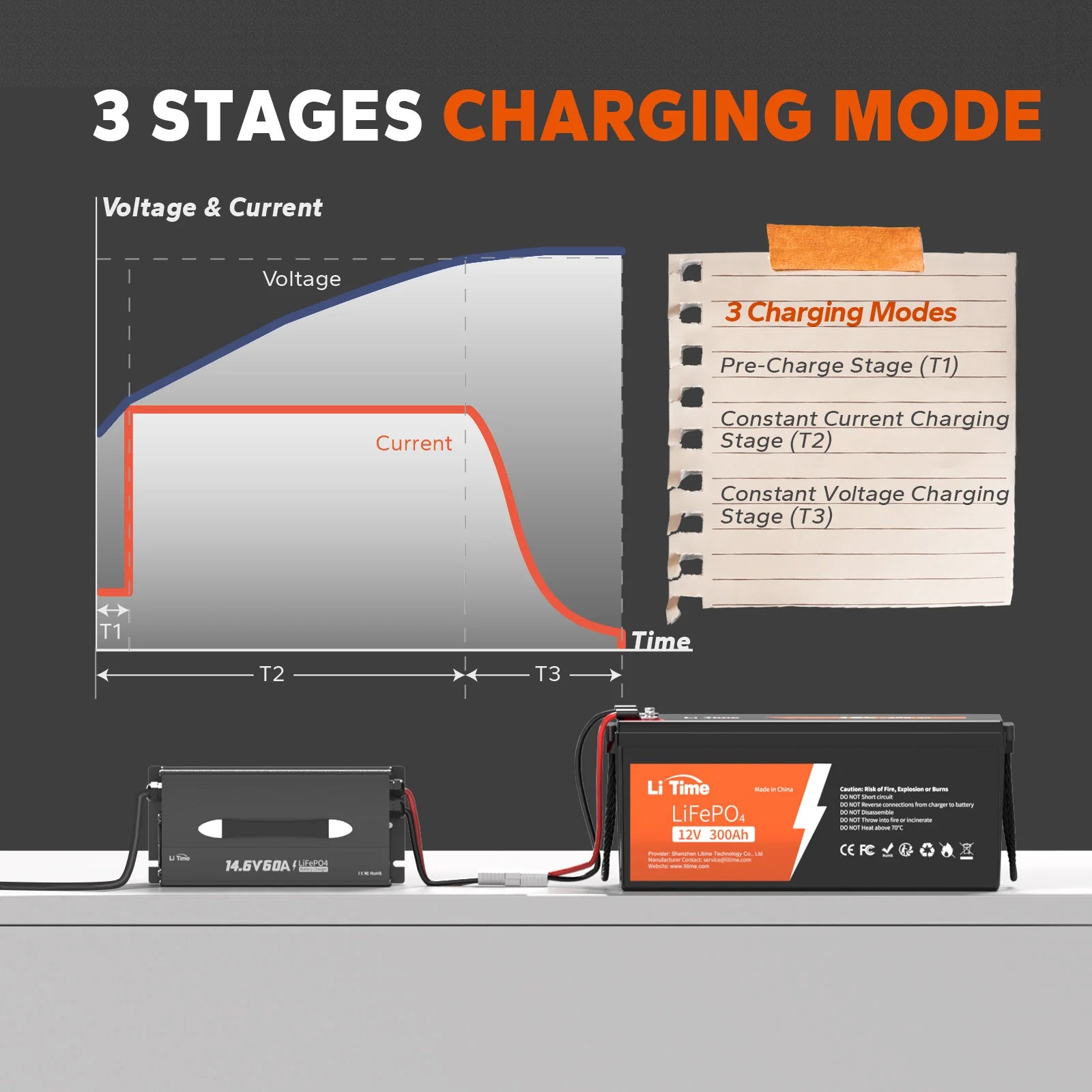 LiTime 12V 60A Lithium Deep Cycle Smart Battery Charger