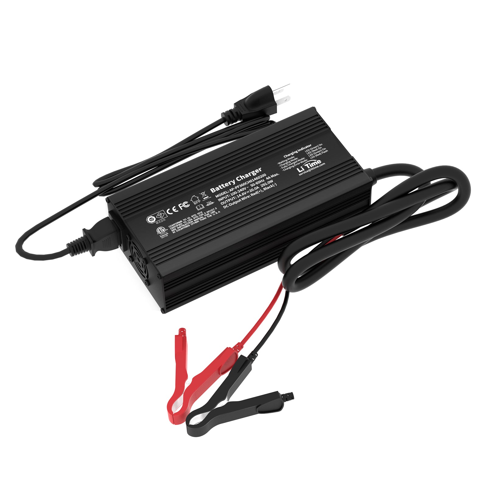 ✅Used✅LiTime 14.6V 20A Lithium Battery Charger for 12V LiFePO4 Lithium Battery