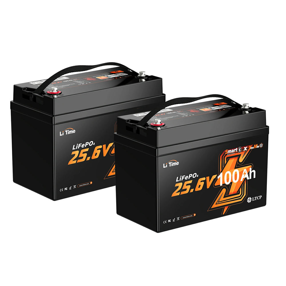 LiTime 24V 100Ah Group 31 Bluetooth LiFePO4 Battery for Trolling Motors & RV