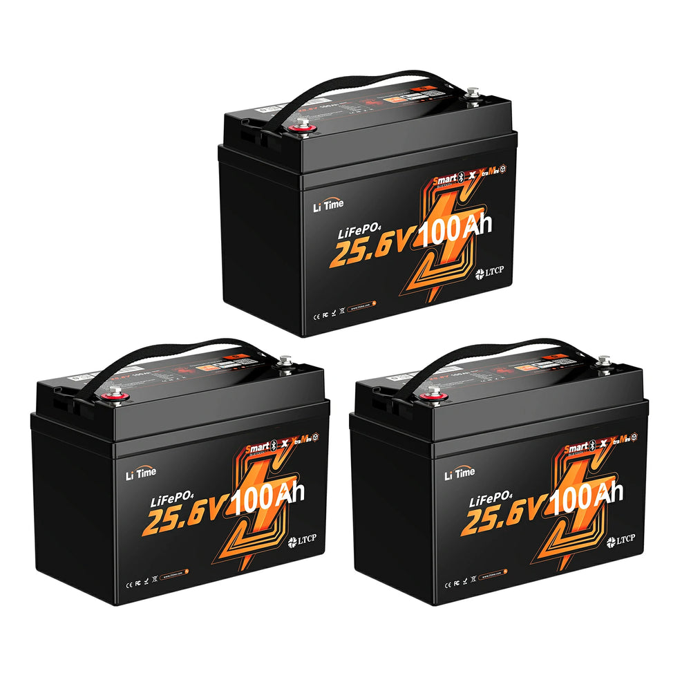 LiTime 24V 100Ah Group 31 Bluetooth LiFePO4 Battery for Trolling Motors & RV