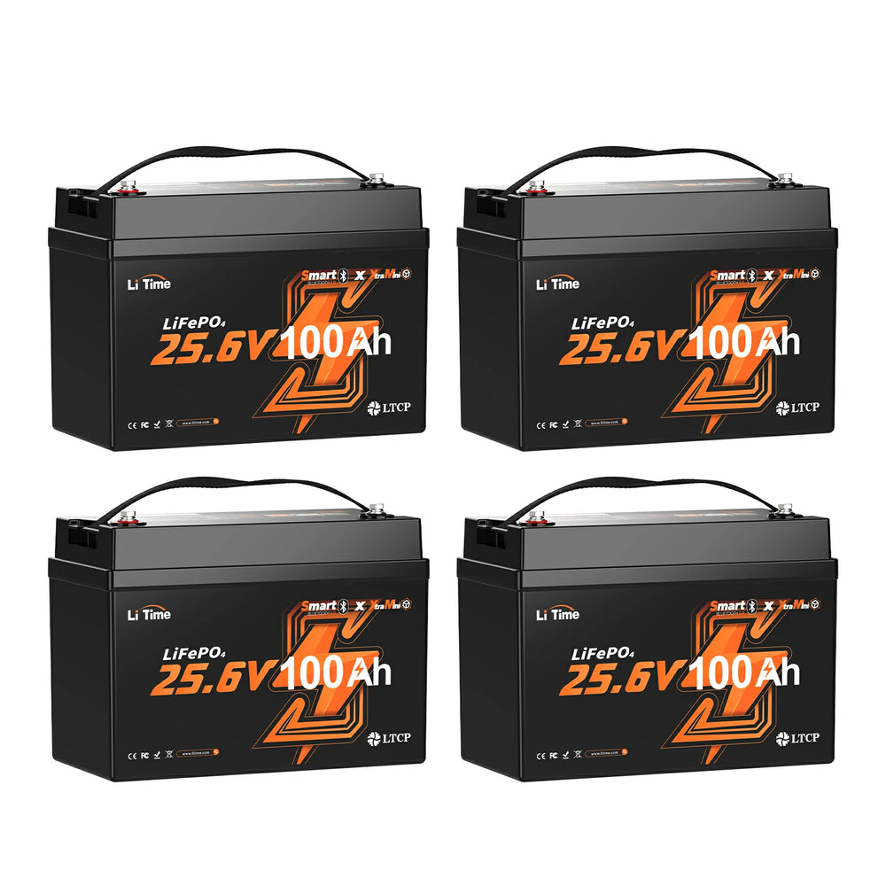 LiTime 24V 100Ah Group 31 Bluetooth LiFePO4 Battery for Trolling Motors & RV