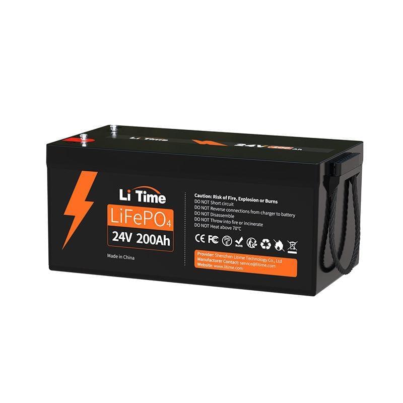LiTime 24V 200Ah LiFePO4 Lithium Battery, 200A BMS, 5120Wh