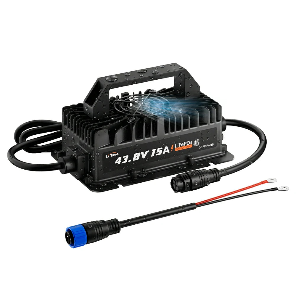 LiTime 36V(43.8V) 15A Waterproof LiFePO4 Battery Charger